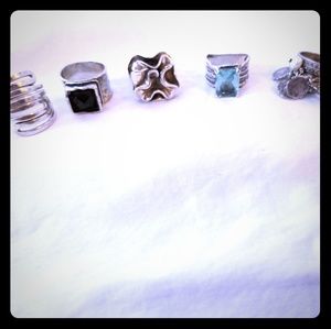 Silpada Set of 6 Rings- Size 8